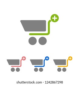icon cart flat 4 colours