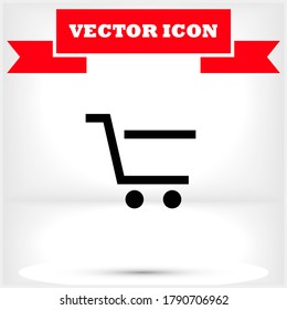 icon- cart shopping , lorem ipsum Flat design