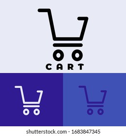icon cart with style line