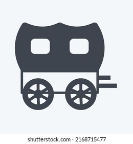 Icon Cart. suitable for Wild West symbol. glyph style. simple design editable. design template vector. simple symbol illustration