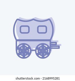 Carro de iconos. adecuado para el símbolo Wild West. estilo de dos tonos. diseño simple editable. vector de plantilla de diseño. ilustración de símbolo simple