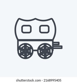 Icon Cart. suitable for Wild West symbol. line style. simple design editable. design template vector. simple symbol illustration
