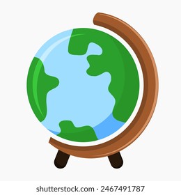 icon cartoon of globe isolated on white background