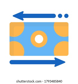 icon cash flow with syle flat design 