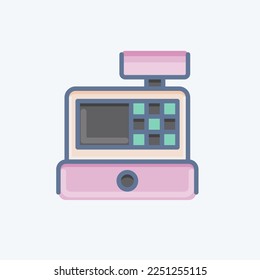 Icon Cash Register. related to Online Store symbol. doodle style. simple illustration. shop