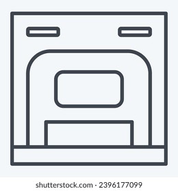 Icon Cashbox. related to Theatre Gradient symbol. line style. simple design editable. simple illustration