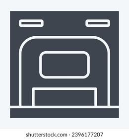 Icon Cashbox. related to Theatre Gradient symbol. glyph style. simple design editable. simple illustration