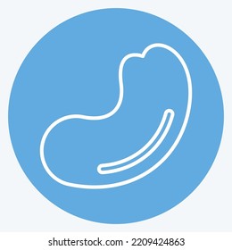 Icon Cashew. suitable for Nuts symbol. blue eyes style. simple design editable. design template vector. simple illustration