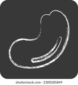 Icon Cashew. suitable for Nuts symbol. chalk Style. simple design editable. design template vector. simple illustration