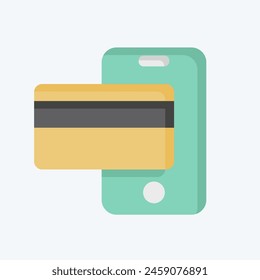 Icon Cashless Payment. related to Smart City symbol. flat style. simple design illustration