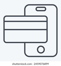 Icon Cashless Payment. related to Smart City symbol. line style. simple design illustration