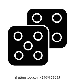 Icon of casino game accessories, dice vector design, ludo dice game in modern style