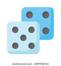 Icon of casino game accessories, dice vector design, ludo dice game in modern style