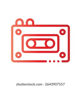icon cassette with style gradient