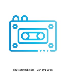 icon cassette with style gradient