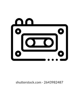 icon cassette with style outline