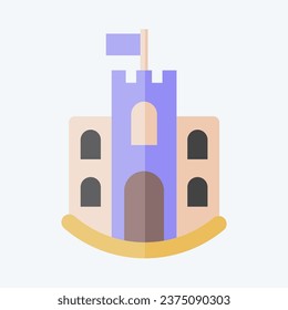 Icon castle. related to Icon Building symbol. flat style. simple design editable. simple illustration