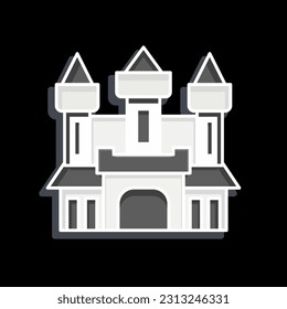 Icon Castle. related to Halloween symbol. glossy style. simple design editable. simple illustration