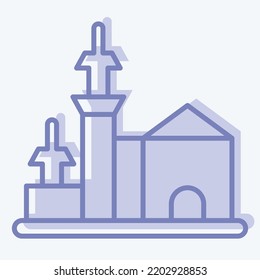 Icon Castle. suitable for education symbol. two tone style. simple design editable. design template vector. simple illustration