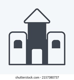 Icon Castle. geeignet für Spielzeugsymbol. Glyph-Stil. einfaches Design bearbeitbar. Designvorlage, Vektor. einfache Symbolillustration