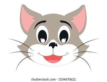 Icon of Cat Face. Animals. Vector Kitty Face