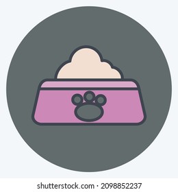 Icon Cat Food - Color Mate Style - Simple illustration,Editable stroke,Design template vector, Good for prints, posters, advertisements, announcements, info graphics, etc.