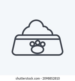 Icon Cat Food - Line Style - Simple illustration,Editable stroke,Design template vector, Good for prints, posters, advertisements, announcements, info graphics, etc.