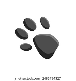 Icon of cat footprints in black color