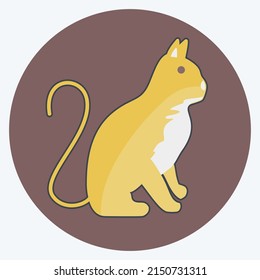 Icon Cat. suitable for animal symbol. flat style. simple design editable. design template vector. simple symbol illustration