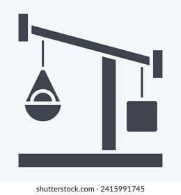 Icon Catapult. related to Medieval symbol. glyph style. simple design editable. simple illustration