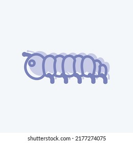 Icon Caterpillar. suitable for Animal symbol. two tone style. simple design editable. design template vector. simple symbol illustration