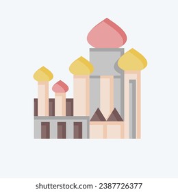 Icon Cathedral Of Saint Basil. related to Russia symbol. flat style. simple design editable. simple illustration