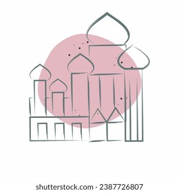 Icon Cathedral Of Saint Basil. related to Russia symbol. Color Spot Style. simple design editable. simple illustration