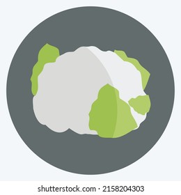 Icon Cauliflower. suitable for Fruits and Vegetables symbol. flat style. simple design editable. design template vector. simple symbol illustration