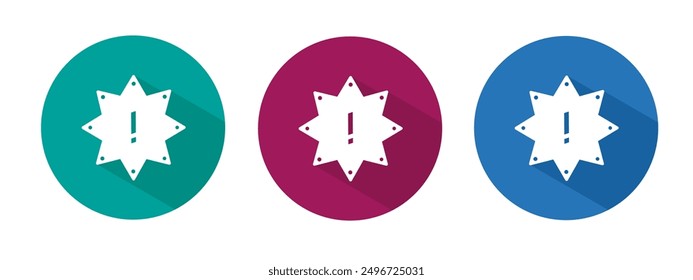 Symbol für Vorsichtszeichen, Vektorgrafik flach.