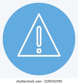 Icon Caution. suitable for Security symbol. blue eyes style. simple design editable. design template vector. simple illustration