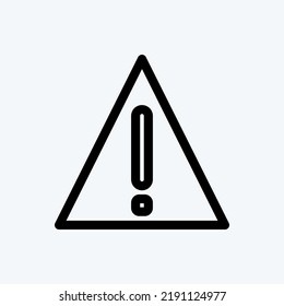 Icon Caution. suitable for Security symbol. line style. simple design editable. design template vector. simple illustration