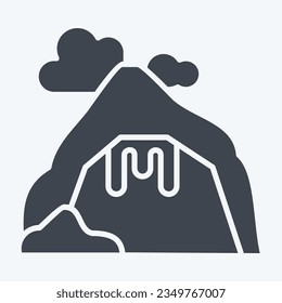 Icon Cave. related to Alaska symbol. glyph style. simple design editable. simple illustration