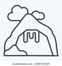 Icon Cave. related to Alaska symbol. line style. simple design editable. simple illustration