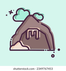 Icon Cave. related to Alaska symbol. MBE style. simple design editable. simple illustration