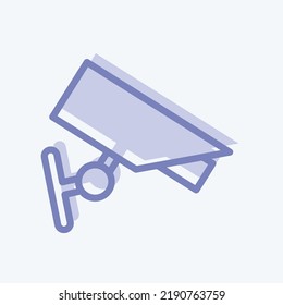 Icon CCTV Camera. suitable for Security symbol. two tone style. simple design editable. design template vector. simple illustration