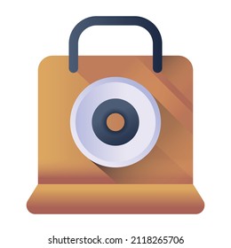 An icon of cd shopping in flat design

