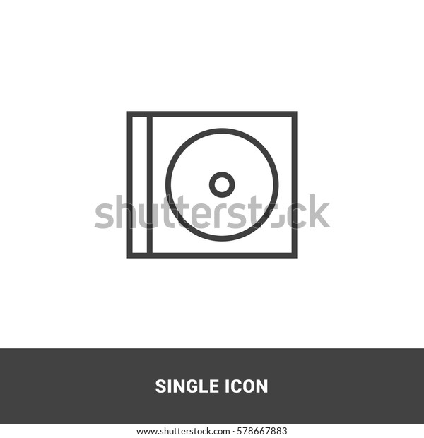 Icon Cd Single Icon Graphic Design Stock Vector Royalty Free