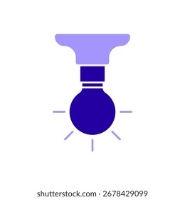 Ícone uma lâmpada de teto, isolado contra um fundo limpo.
