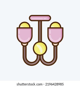 Icon Ceiling Lamp. suitable for House symbol. flat style. simple design editable. design template vector. simple illustration