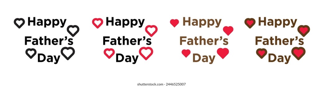 Icon Celebrating Fathers Day with Tie and Festive Greetings