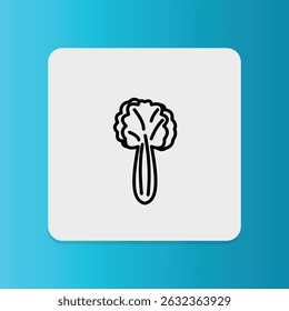 Icono de tallo de apio, que simboliza el ingrediente libre de apio.	
