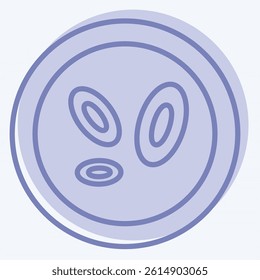 Icon Cell. related to Bioengineering symbol. two tone style