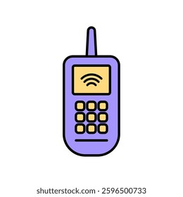 Icon a cellular phone, isolated against a clean background.