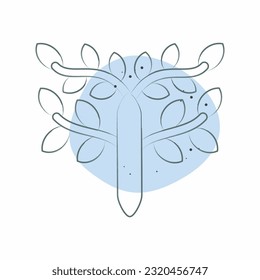 Icon Celtic. related to Celtic symbol. Color Spot Style. simple design editable. simple illustration